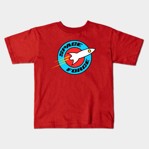 U.S. Space Force logo funny humorous spaceship Kids T-Shirt by terrybain